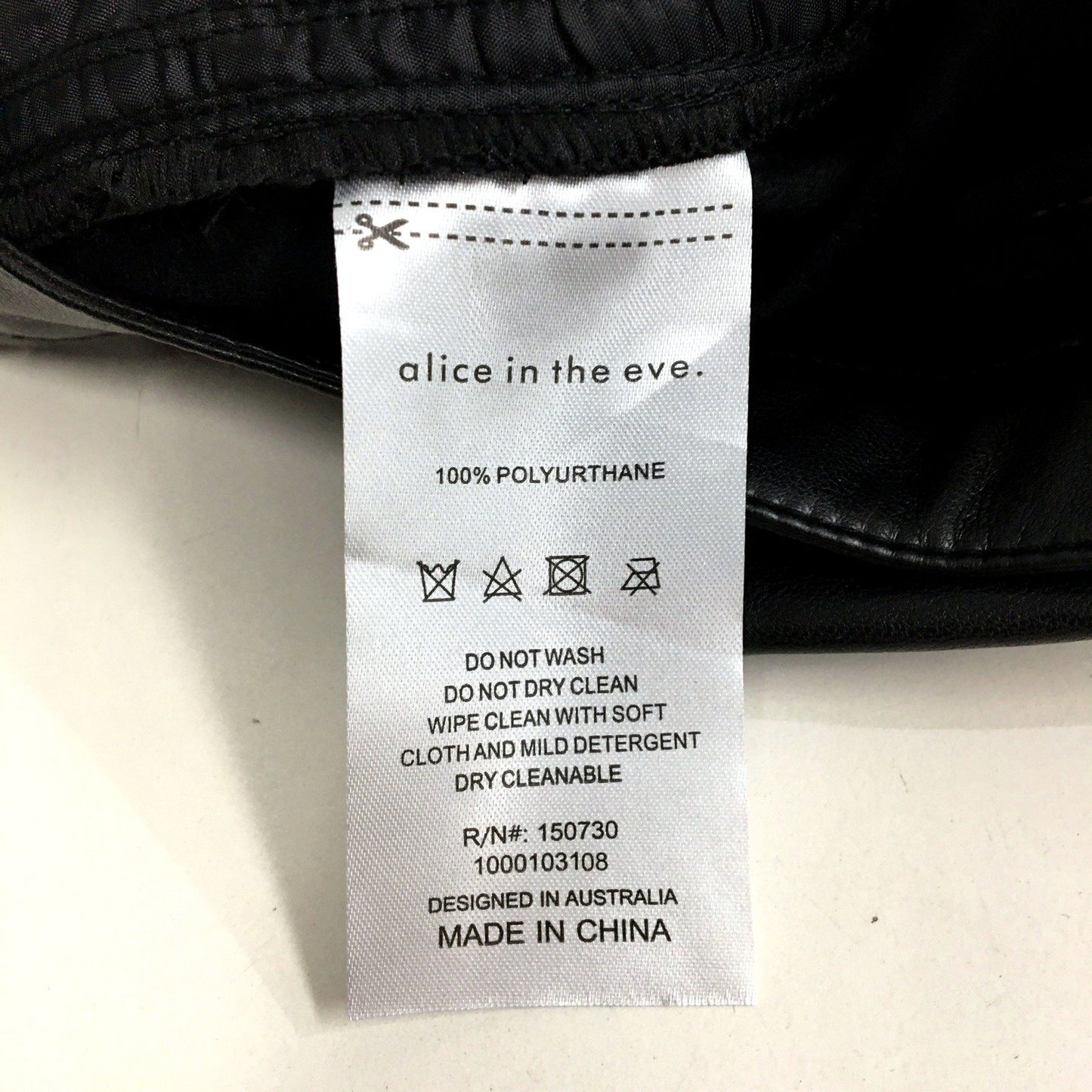 Alice in the Eve. Womens Black Polyurethane Skirt, Size S NEW