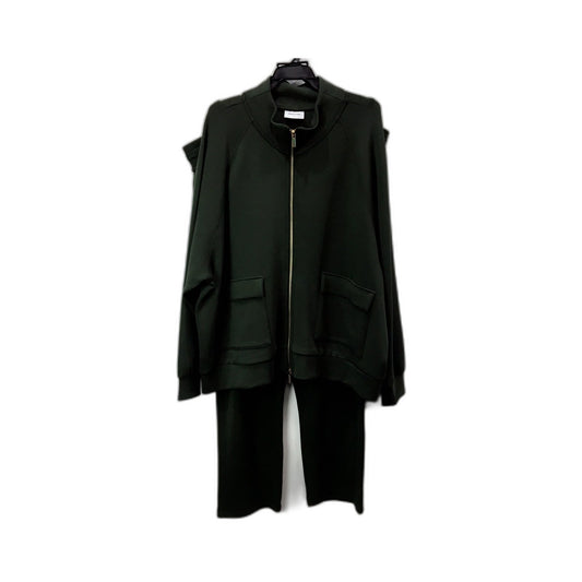 Sussan Womens Zip Up Pullover Tracksuit Set Dark Green Comfortable Size 4XL NEW