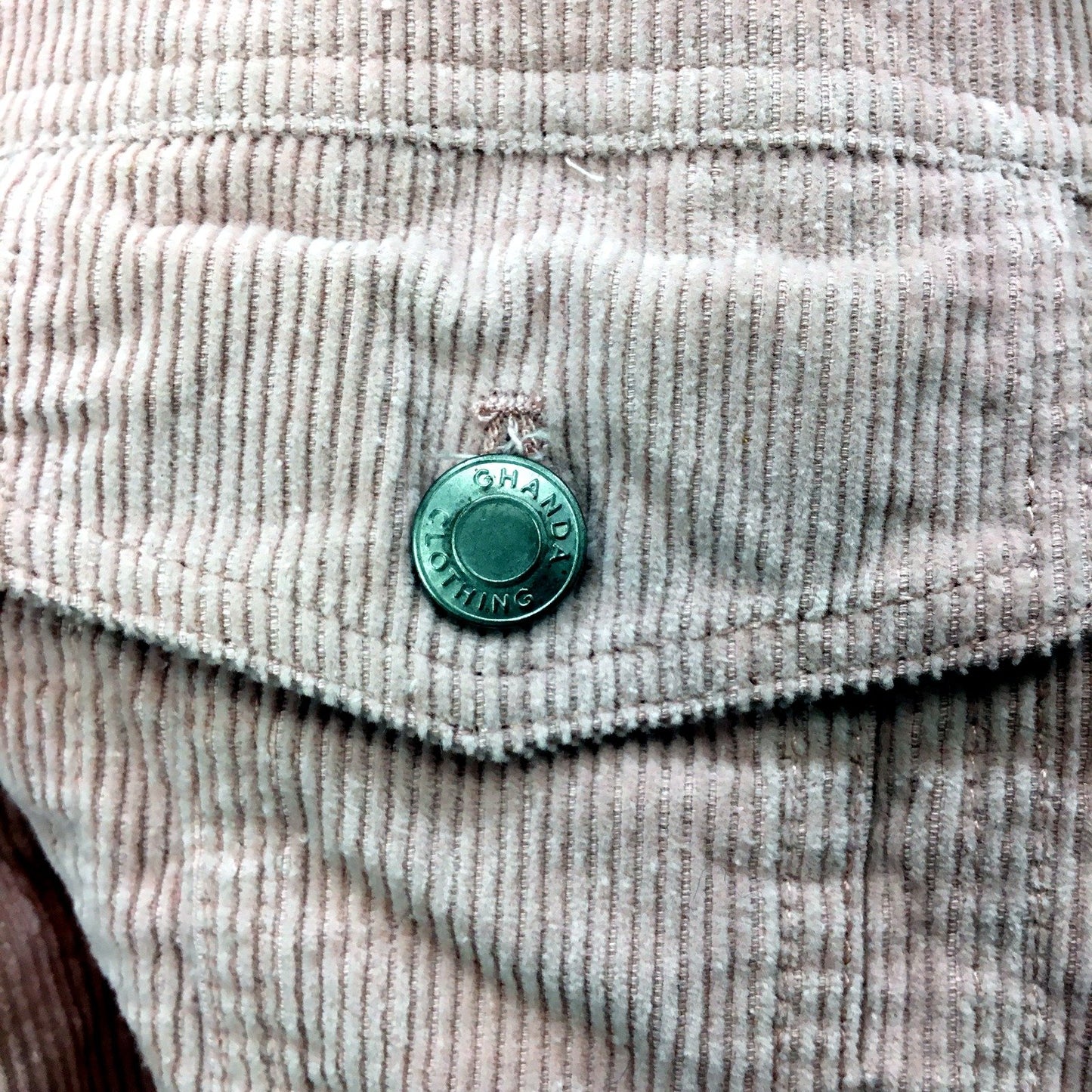 Ghanda Womens Corduroy Jacket with Faux Fur Collar in Pink, Size 10