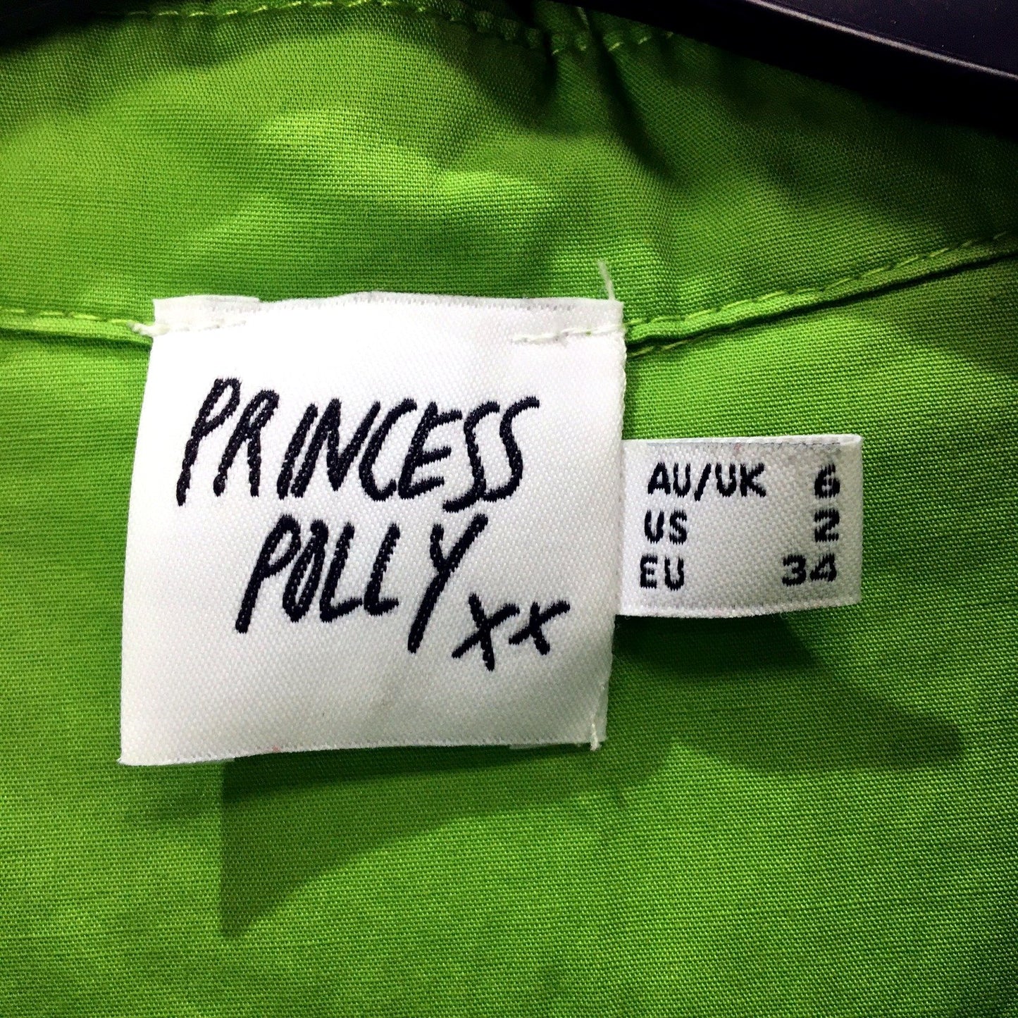 Princess Polly Womens Long-Sleeve Shirt Green Lightweight Comfortable Size 6