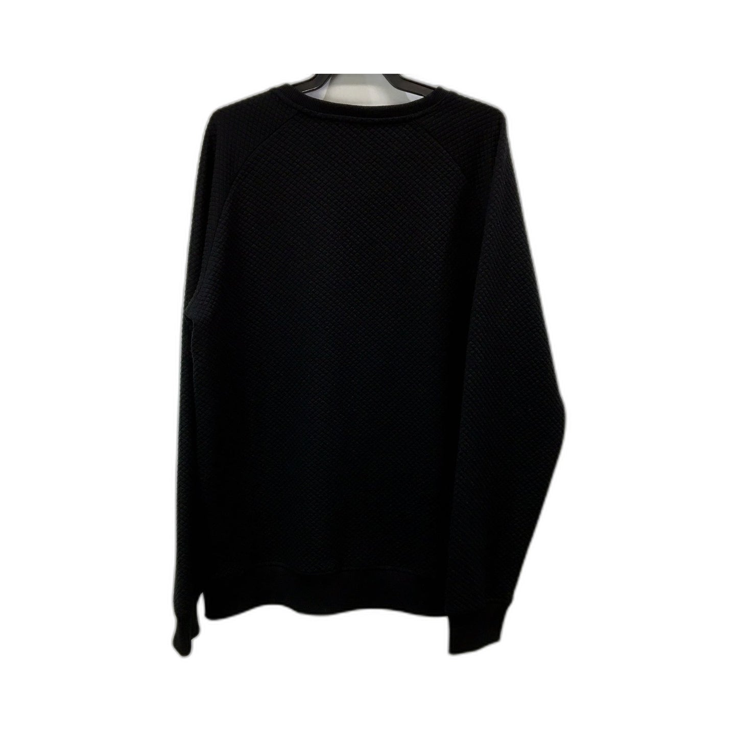 Hambaug Mens Textured Knit Pullover Sweatshirt Comfortable Crew Neck Black NEW