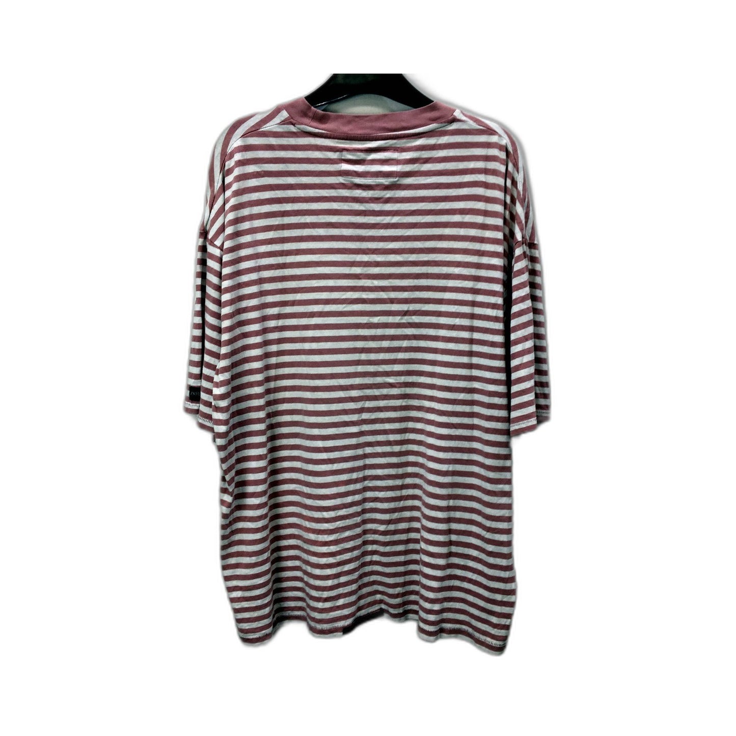 Zanerobe Mens Striped T-Shirt Comfortable Pink and White Stripes Size XL