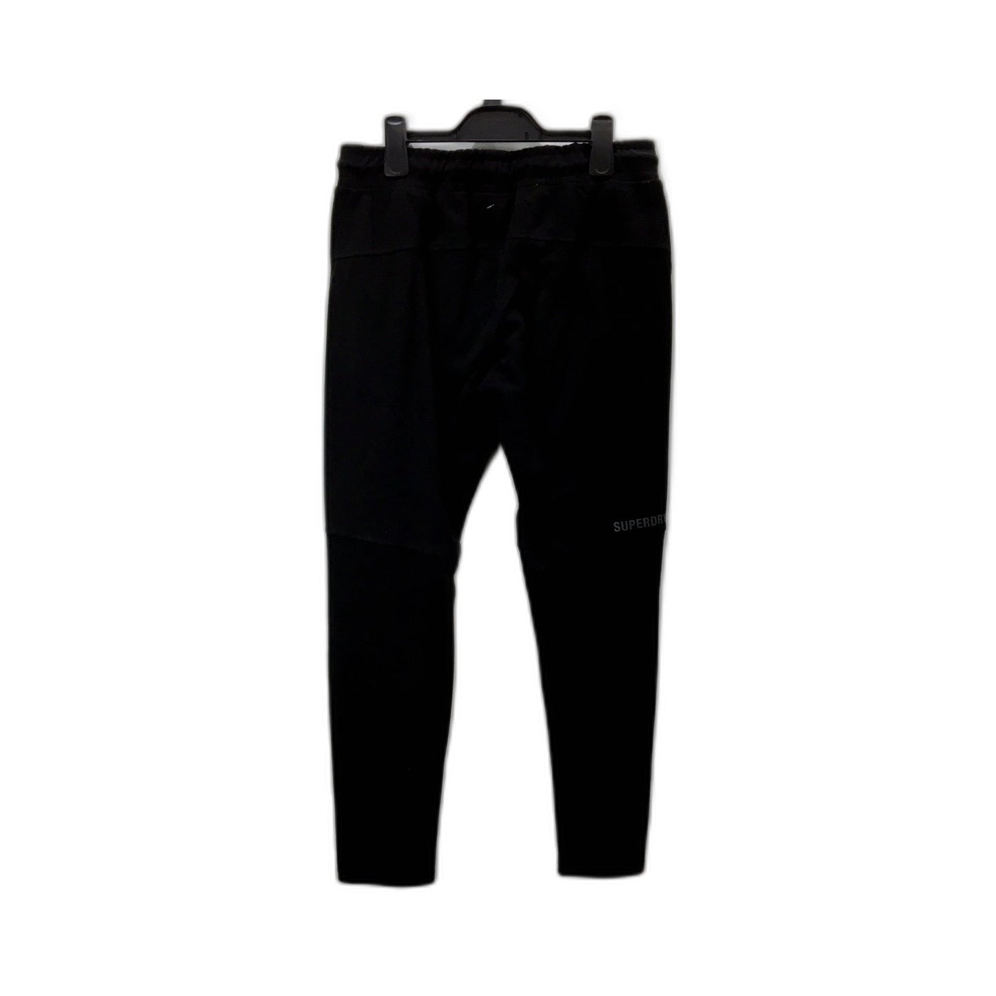 Superdry Mens Comfortable Black Drawstring Sweatpants - Small Size