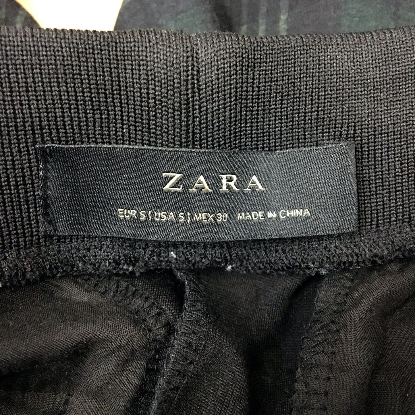 Zara Womens Relaxed Fit Cotton Blend Black Sweatpants - Small