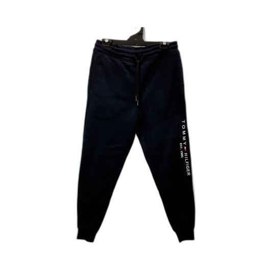 Tommy Hilfiger Mens Sweatpants Navy Blue Drawstring Pockets Comfortable Size S