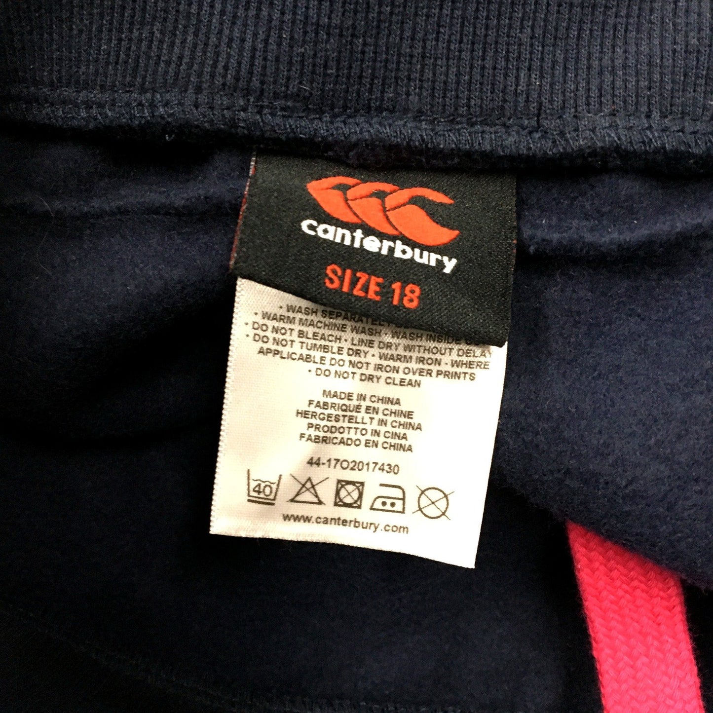 Canterbury Womens Navy Sweatpants Comfortable Soft Athletic Bottoms Size 18
