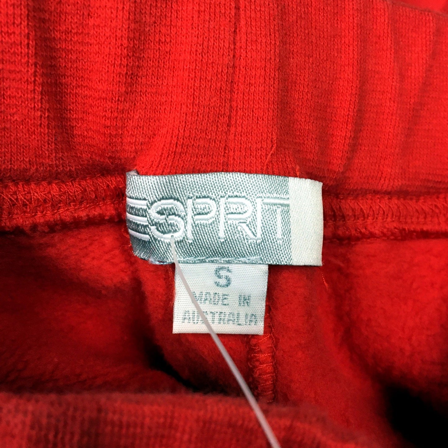 Esprit Mens Comfortable Cotton Sweatpants Joggers in Red, Size S NEW