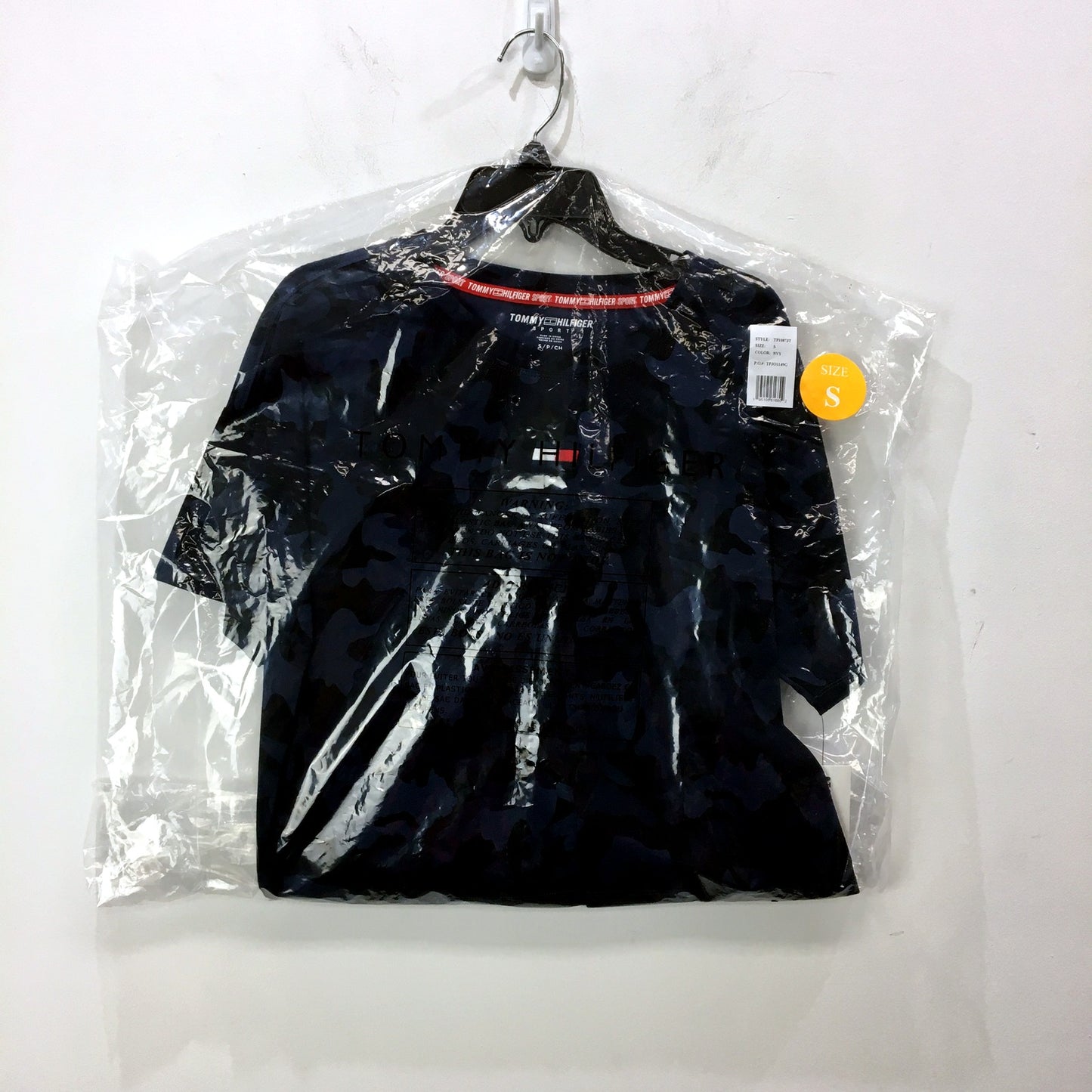 Tommy Hilfiger Womens Navy Camo Cropped T-Shirt in Size S NEW