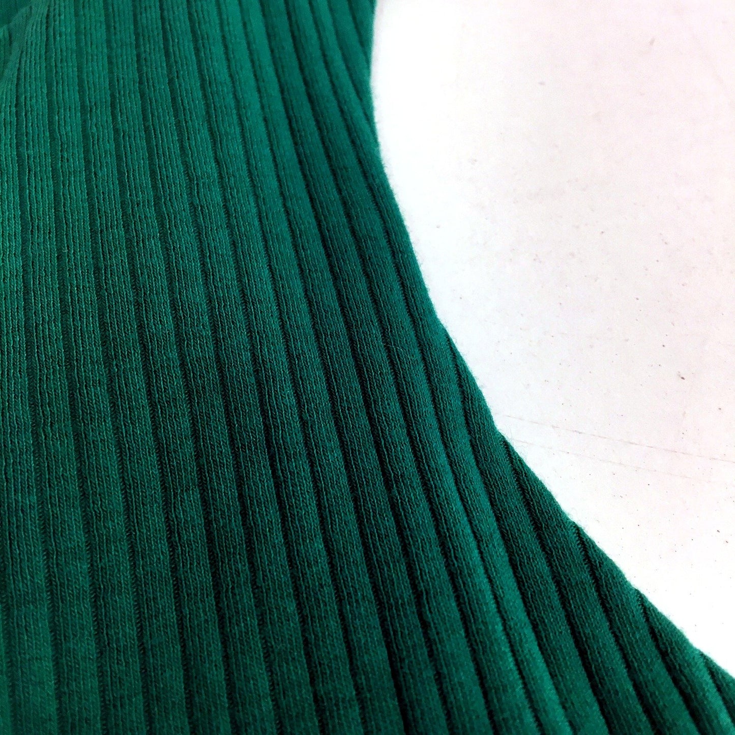 Kookai Womens Ribbed Tank Top Sleeveless Comfortable Green Size Small