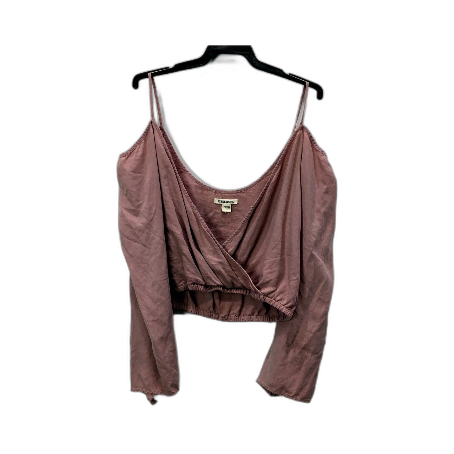 Billabong Womens Cropped Cold Shoulder Top in Mauve, Size 14
