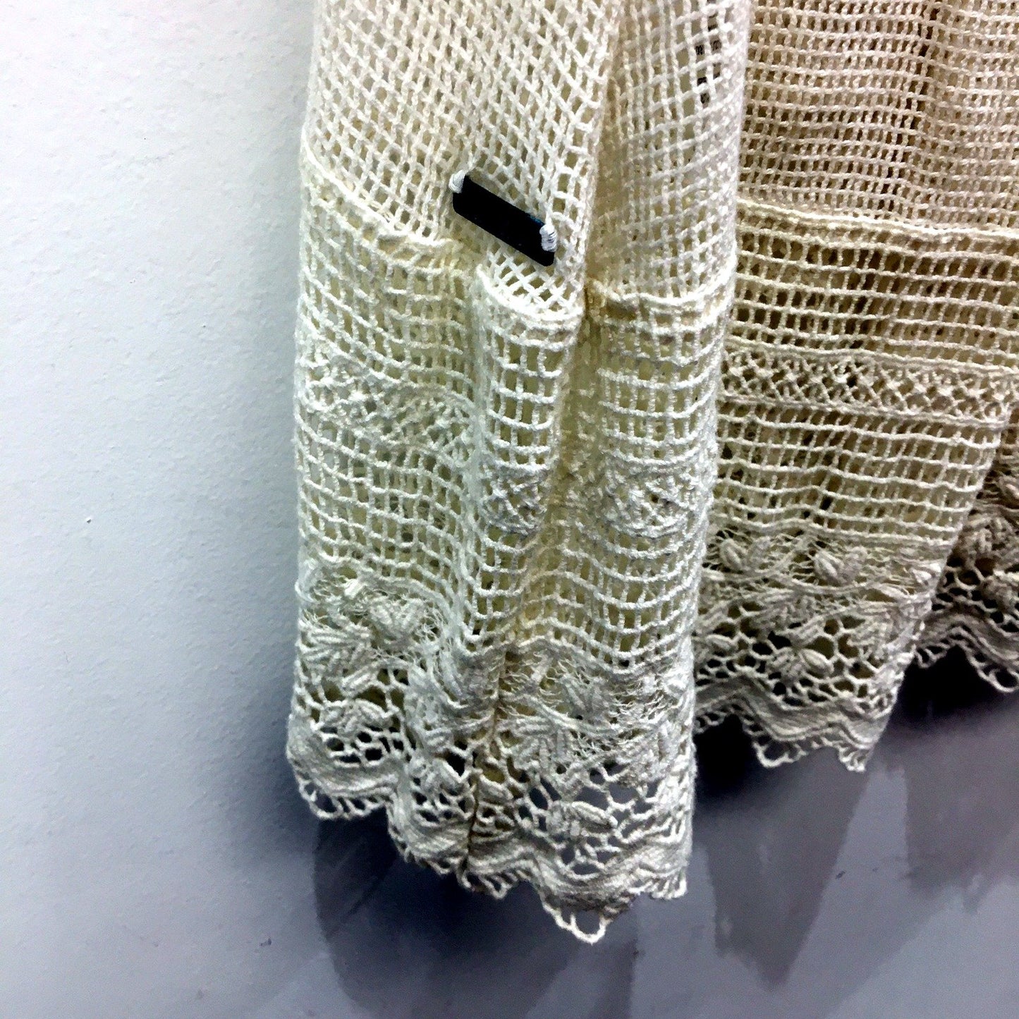 Roxy Womens Crochet Tank Top with Lace Trim in Cream, Size Small