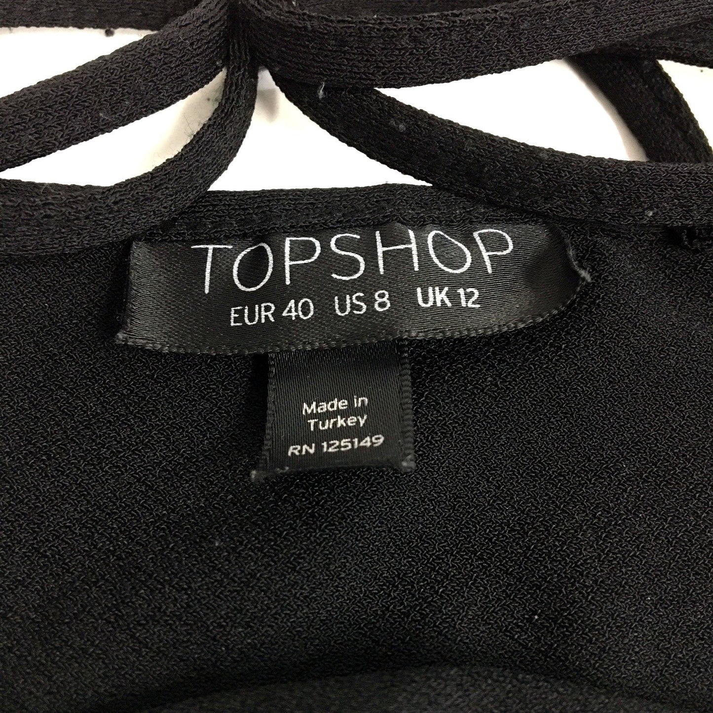 Topshop Womens Sleeveless Black Camisole Top in Size 12