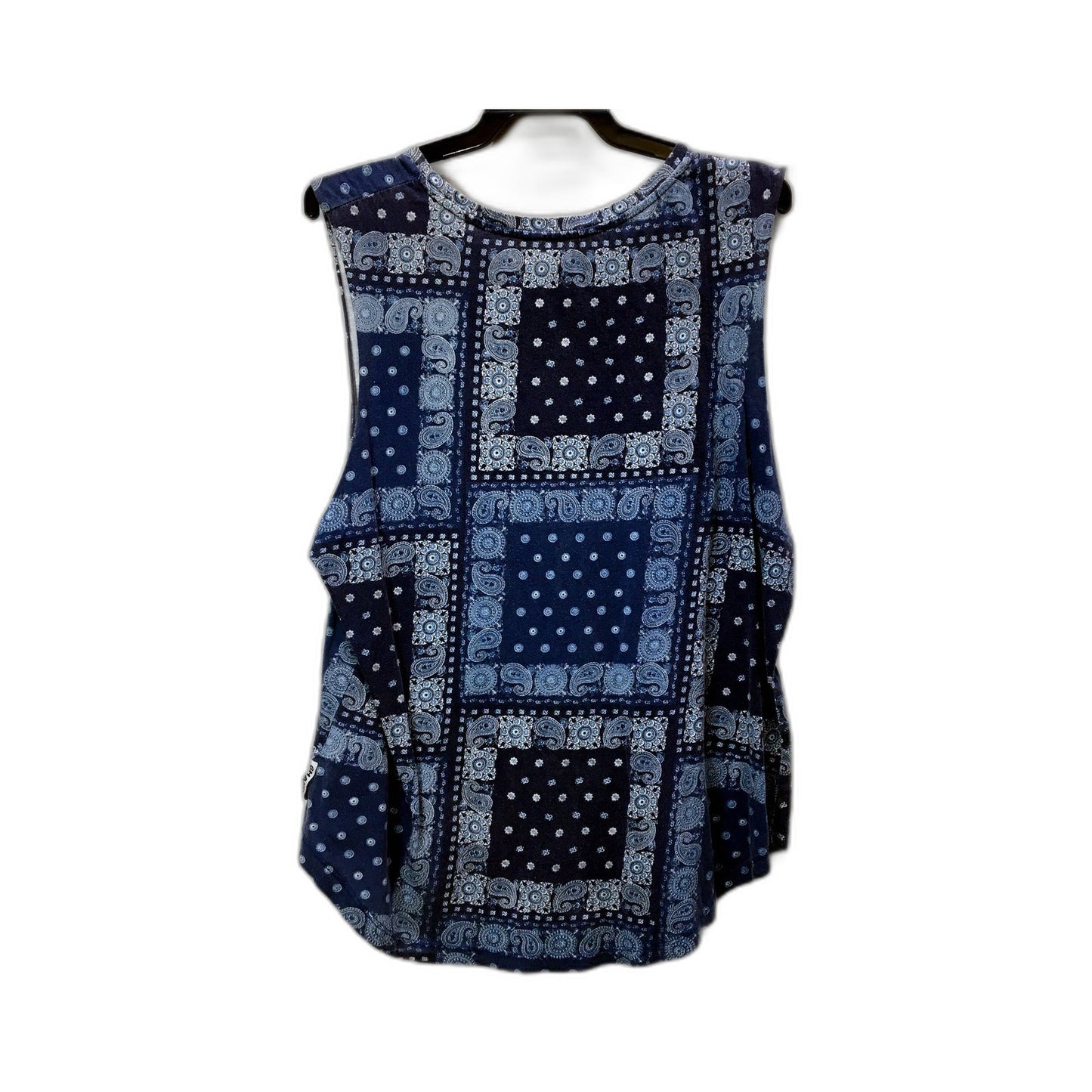 Ghanda Womens Sleeveless Patterned Top Multicolour Comfortable Size 12
