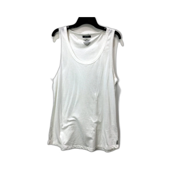 Bonds Mens Cotton Blend Tank Top in White - Large Size