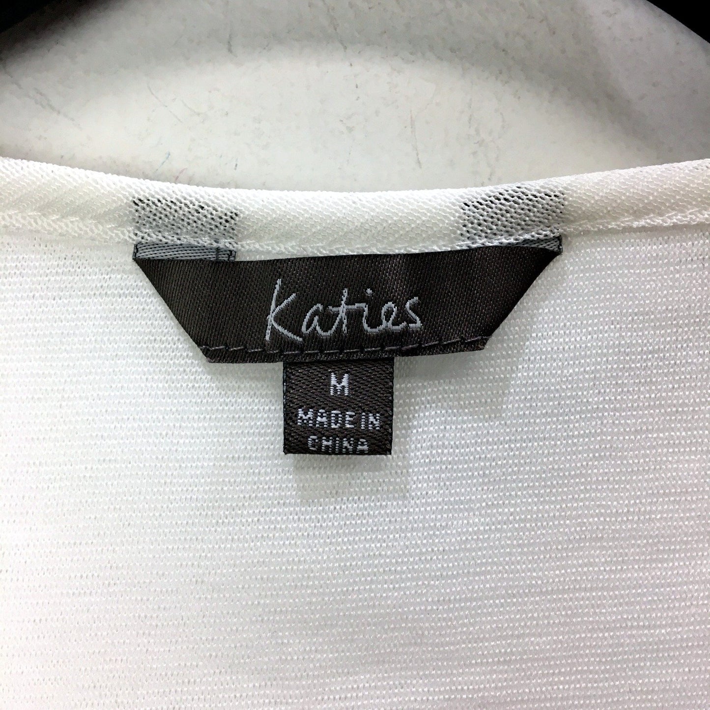 Katies Womens Sequin Tank Top in White, Size M