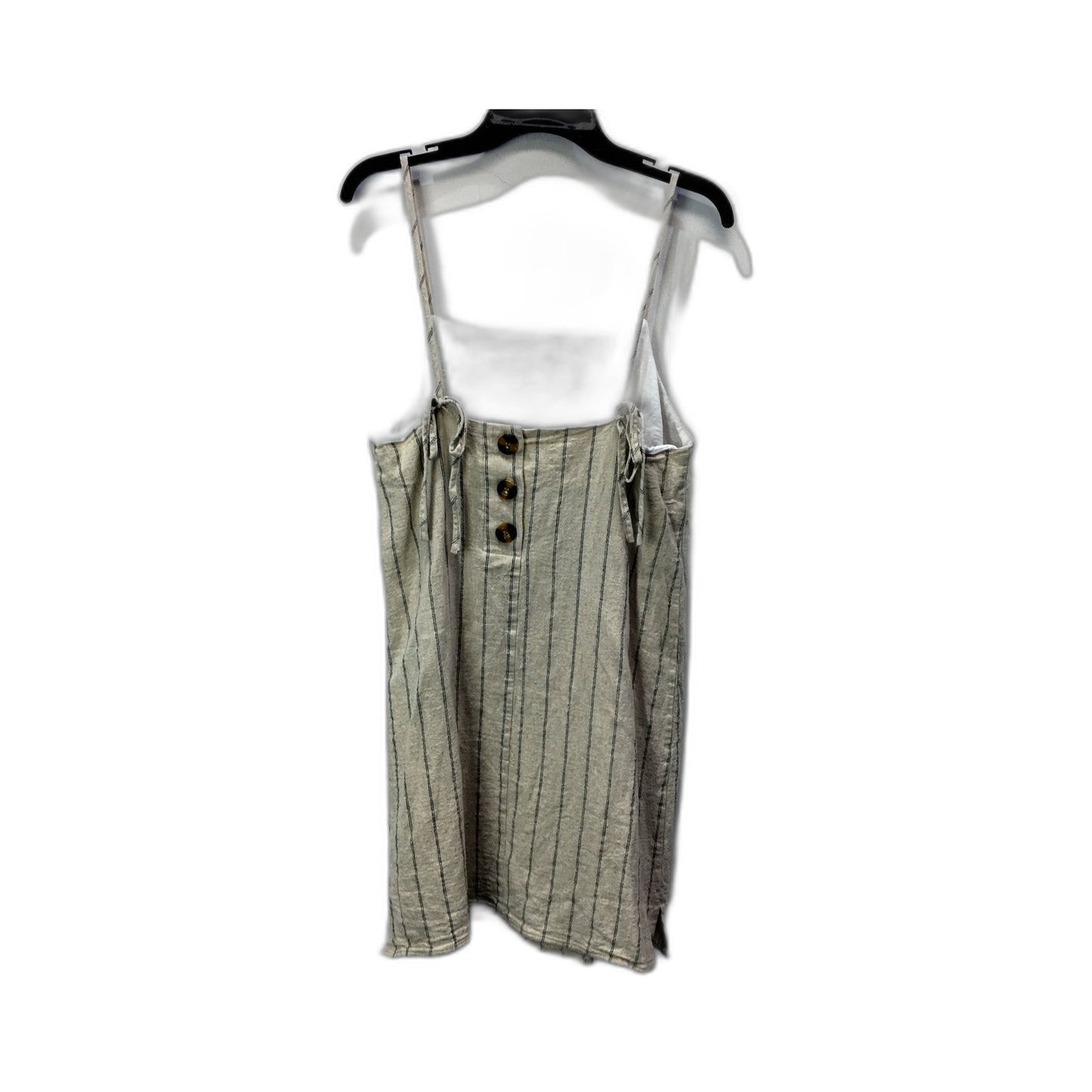 Elwood Womens Pinafore Dress Linen Cotton Blend Striped Beige Stripe Sz 10