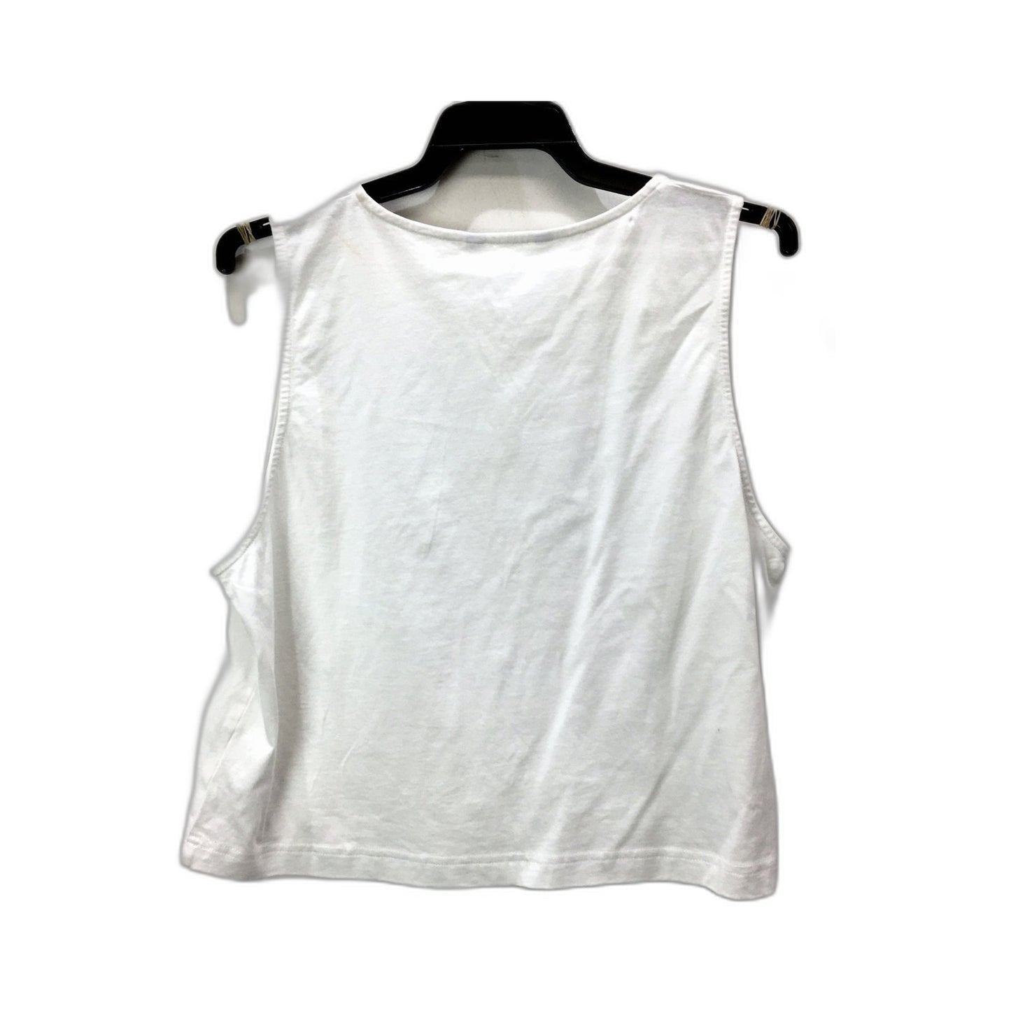 Calvin Klein Tank Top Cropped Womens Cropped Tank Top in Soft White Cotton, Sz S
