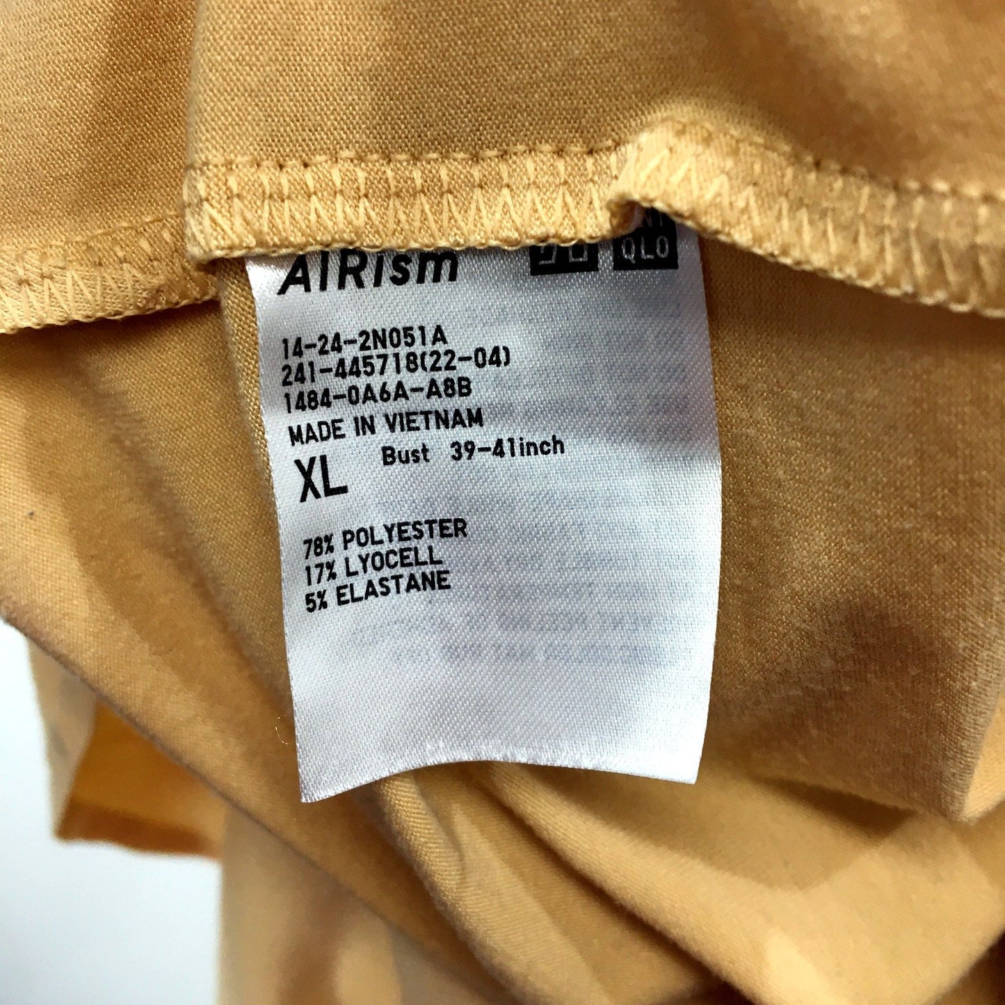 Uniqlo Womens Tank Top Sleeveless Pullover Dress Mustard Color Size XL