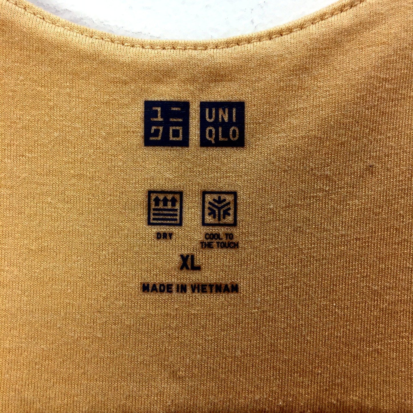 Uniqlo Womens Tank Top Sleeveless Pullover Dress Mustard Color Size XL
