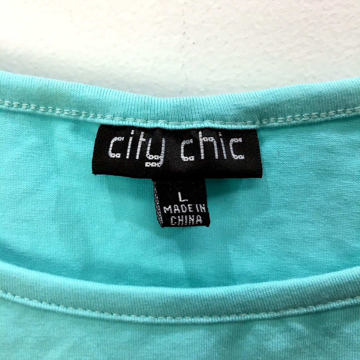 City Chic Womens Camisole Turquoise Cotton Blend Soft Comfortable Size L