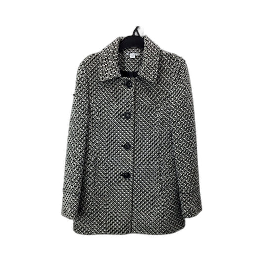 Rockmans Womens Wool Jacket Textured Pullover Sweater Black and White Size 12