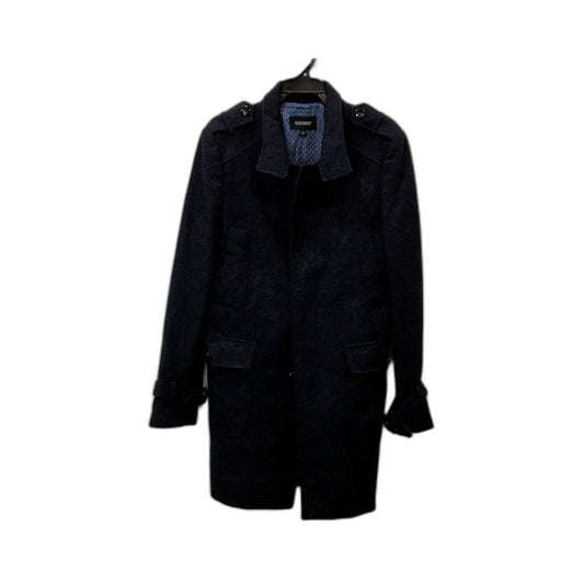 Oxford Mens Navy Blue Wool Coat Warm Winter Jacket Small Size