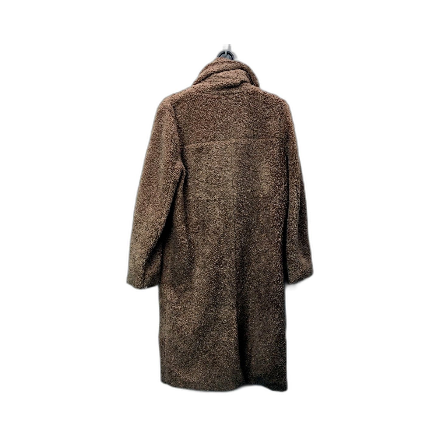 Decjuba Unisex Teddy Coat in Plush Beige Oversized Soft Cozy Jacket Size S