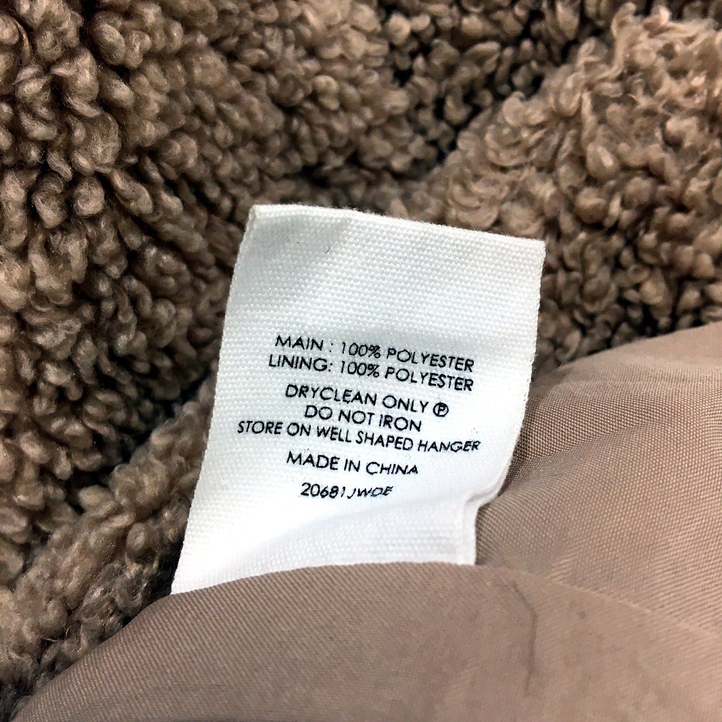 Decjuba Unisex Teddy Coat in Plush Beige Oversized Soft Cozy Jacket Size S
