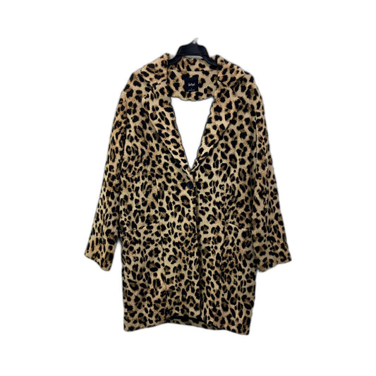 Sportsgirl Womens Leopard Print Coat Soft Comfortable Stylish Tan Black Size 8