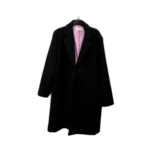 Virtuelle Womens Warm Wool Coat Black Comfortable Winter Outerwear Size 20