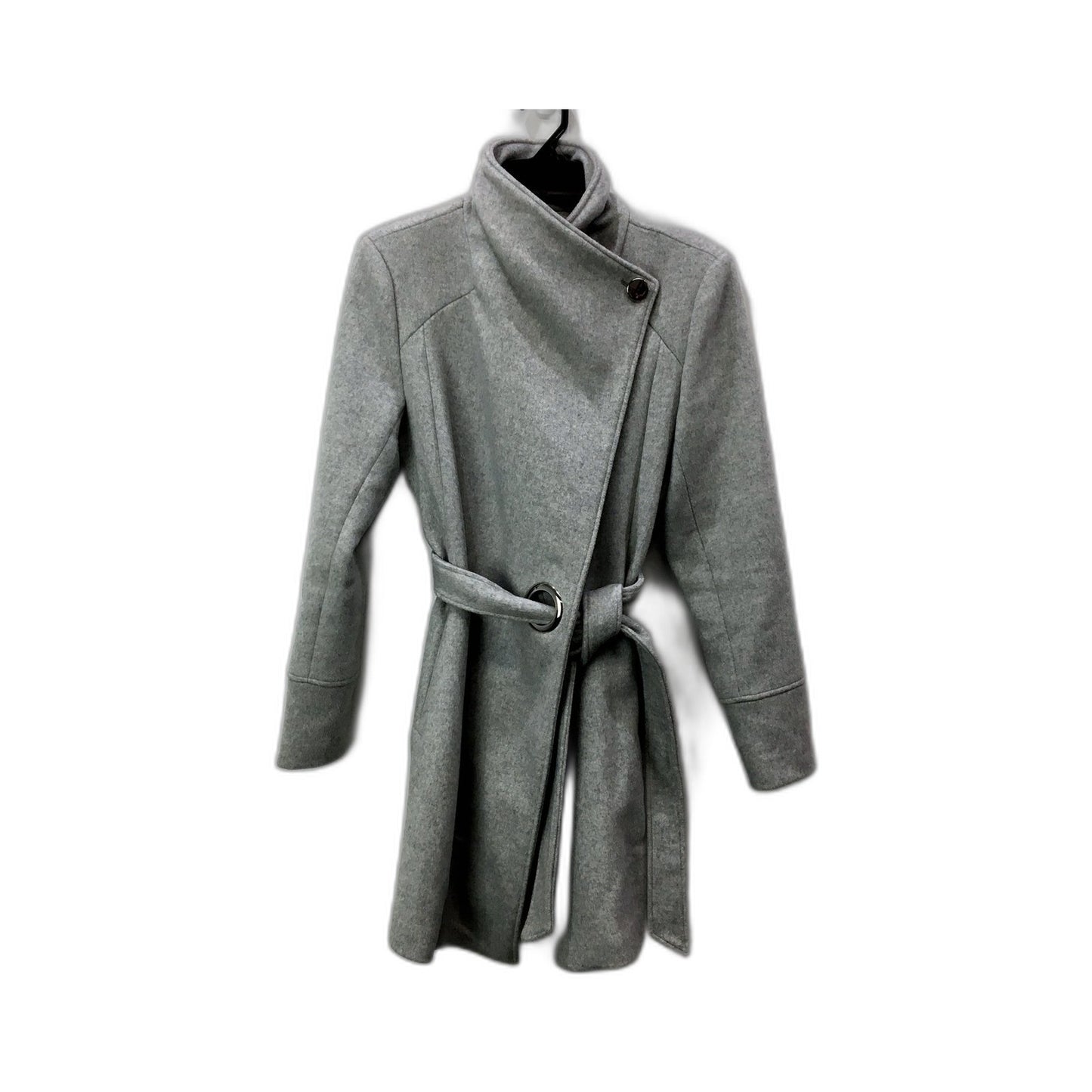 Forever New Womens Gray Wool Blend Coat Warm Comfortable Outerwear Size Small