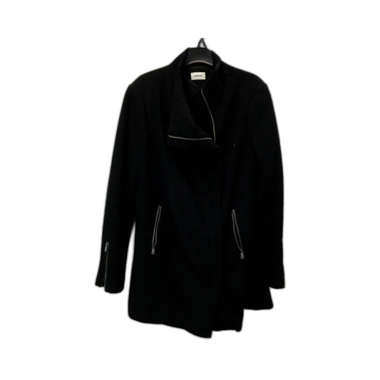 Marcs Womens Wool Coat Black Wool Moto Coat Jacket for Plus Size 14 Fashion
