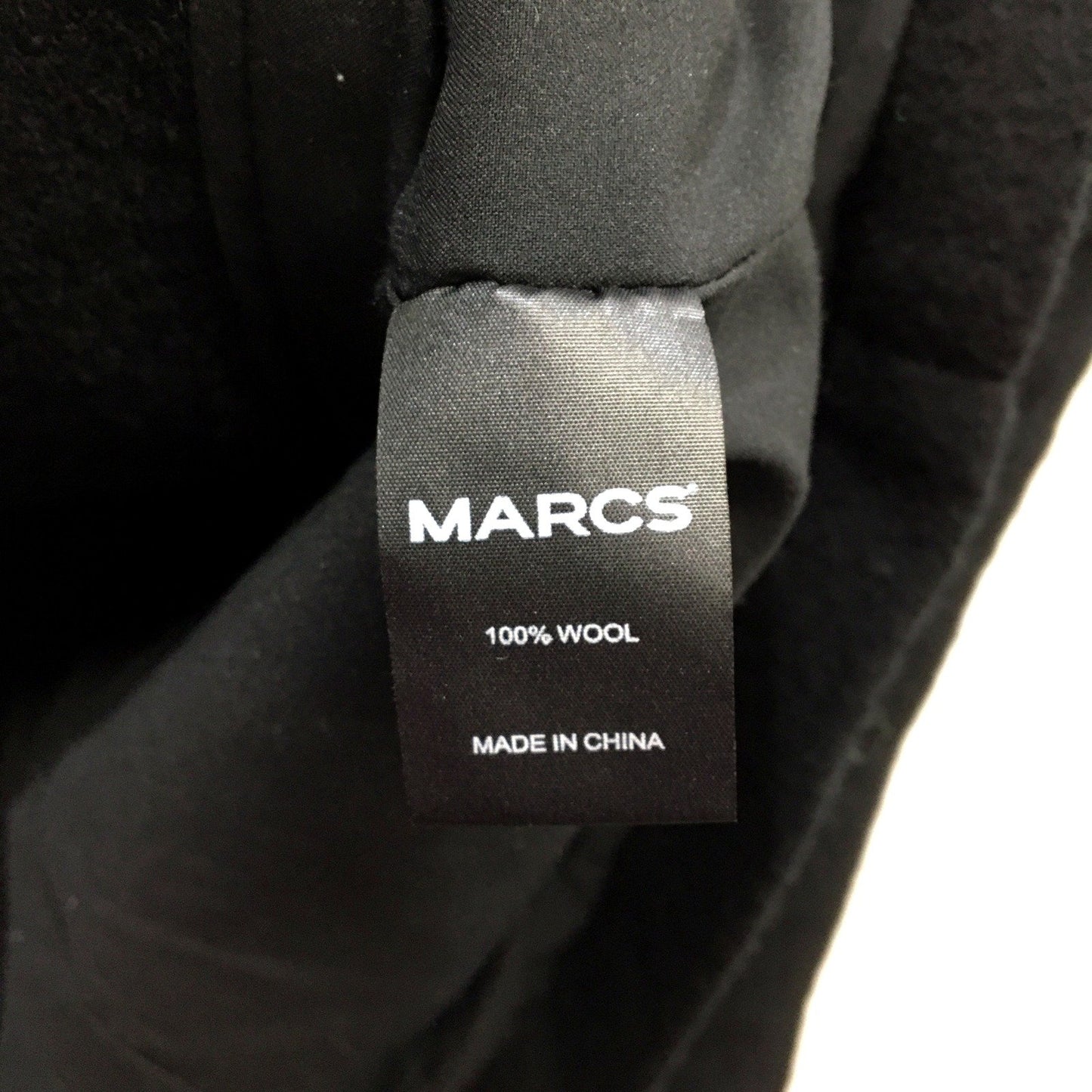 Marcs Womens Wool Coat Black Wool Moto Coat Jacket for Plus Size 14 Fashion