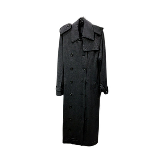 Normakama Womens Trenchcoat Gray Double Breasted Belted Lightweight Size Large