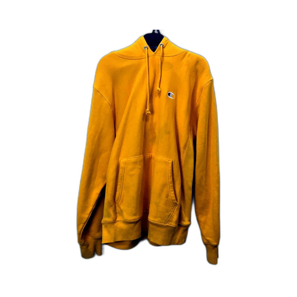 Champion Mens Pullover Sweatshirt in Gold for Medium Size