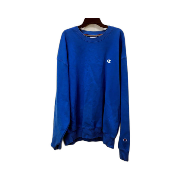 Champion Mens Blue Pullover Sweatshirt - Comfortable, Soft & Warm in XL Size