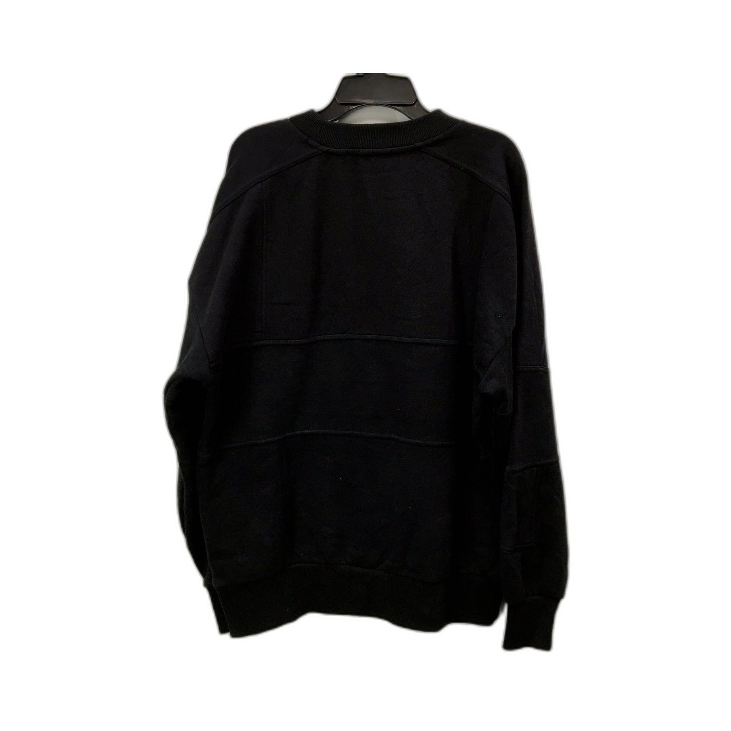 LSKD Mens Oversized Pullover Sweatshirt Black Streetwear Style Size XS