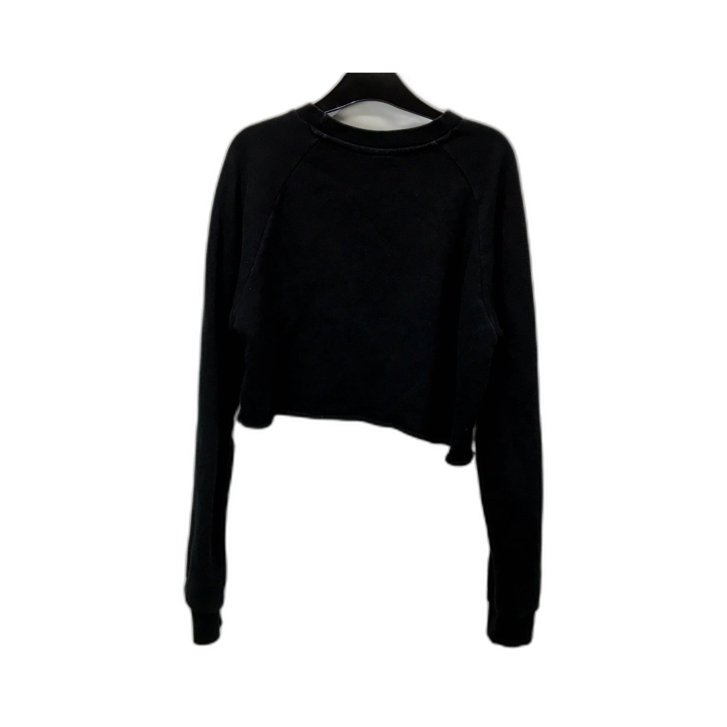 adidas Womens Cropped long-sleeve sweatshirt Cropped Cotton Sz M