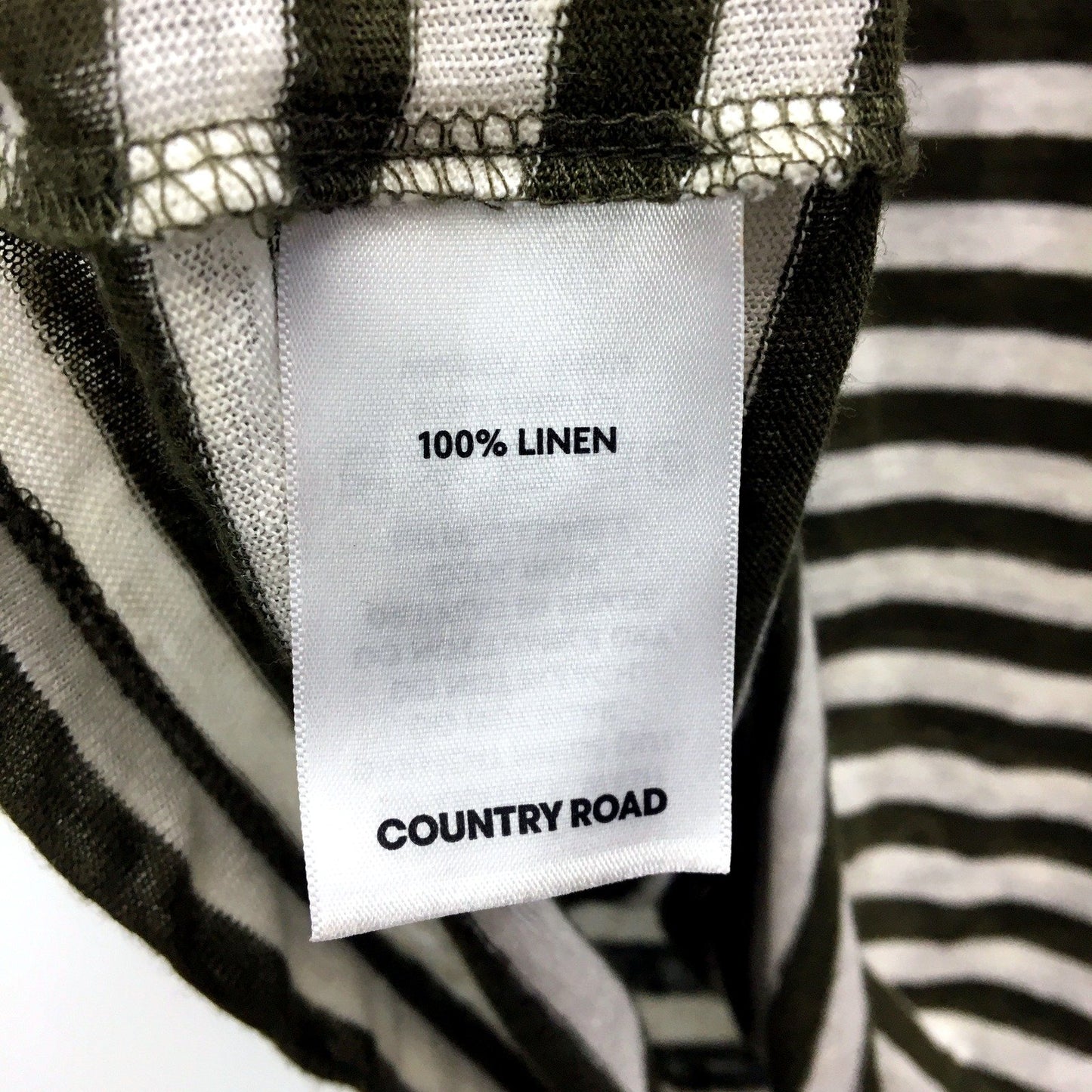 Country Road Long-Sleeve Shirt Womens  Black and White Striped Sz L