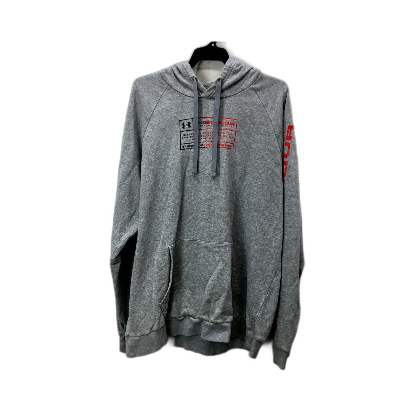 Under Armour Mens Pullover Sweatshirt Hooded Comfortable Casual Gray Size XL