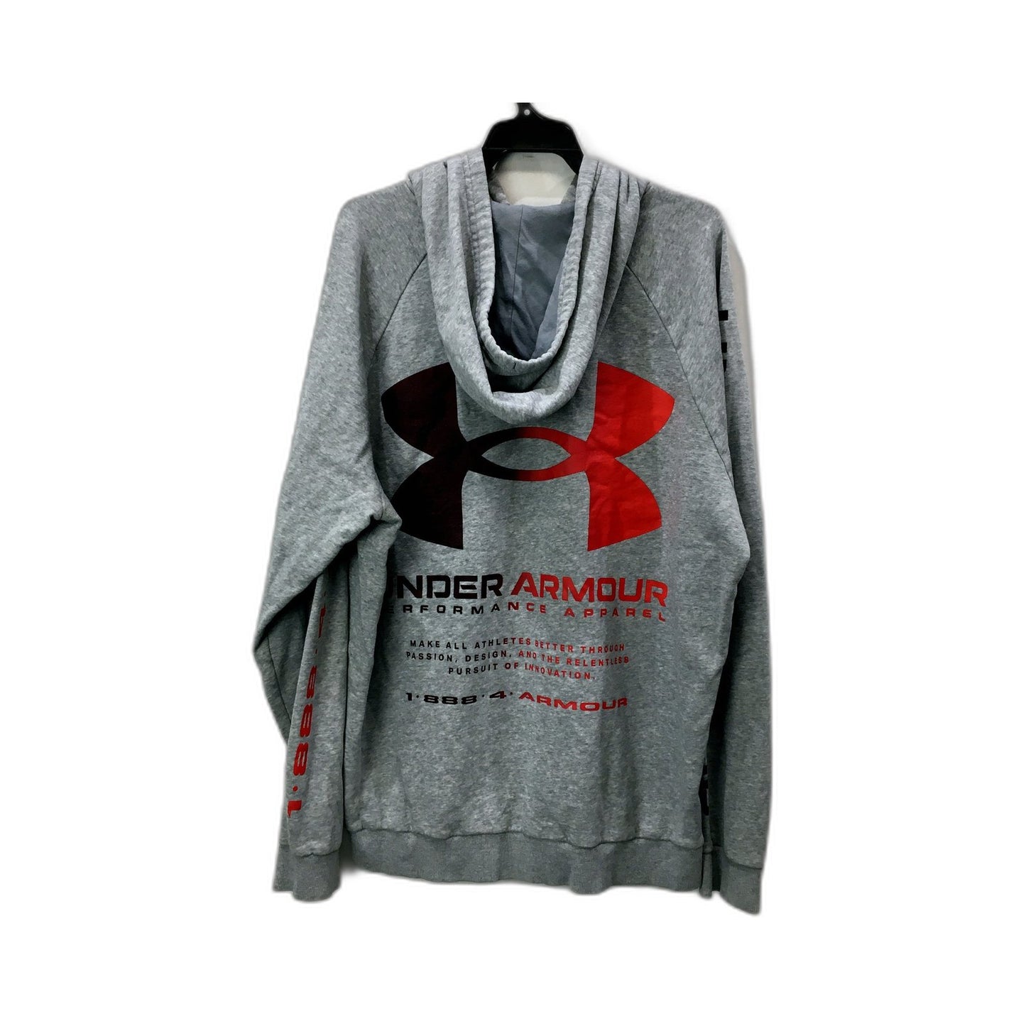 Under Armour Mens Pullover Sweatshirt Hooded Comfortable Casual Gray Size XL