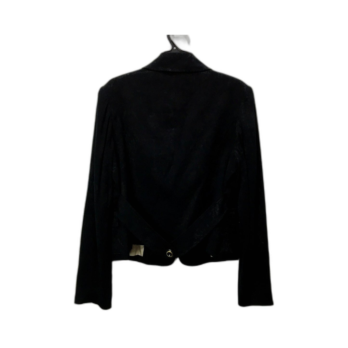Jane Lamerton Womens Textured Cropped Black Blazer Size 14