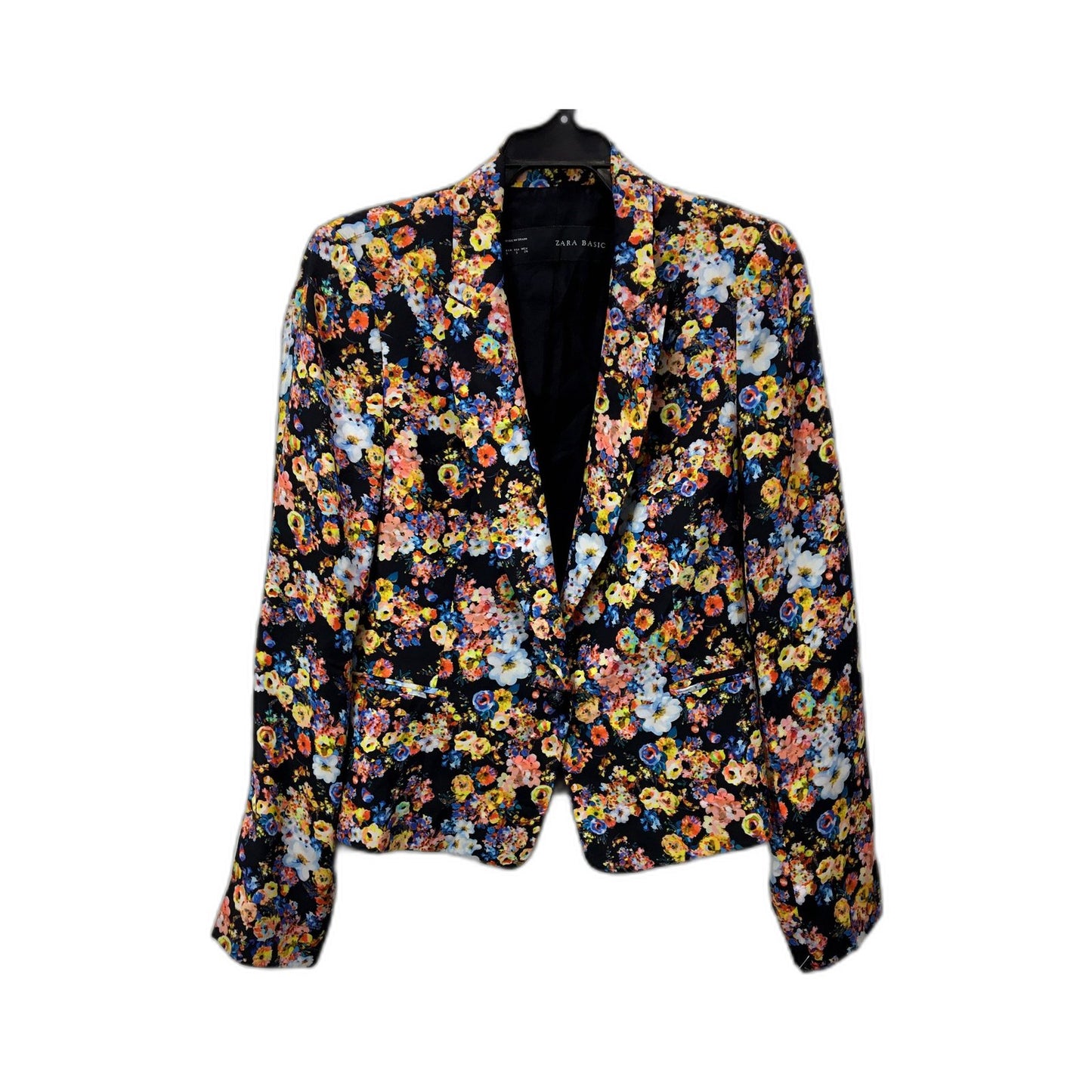 Zara Womens Floral Print Blazer Comfortable Stylish Multicolor Size Small