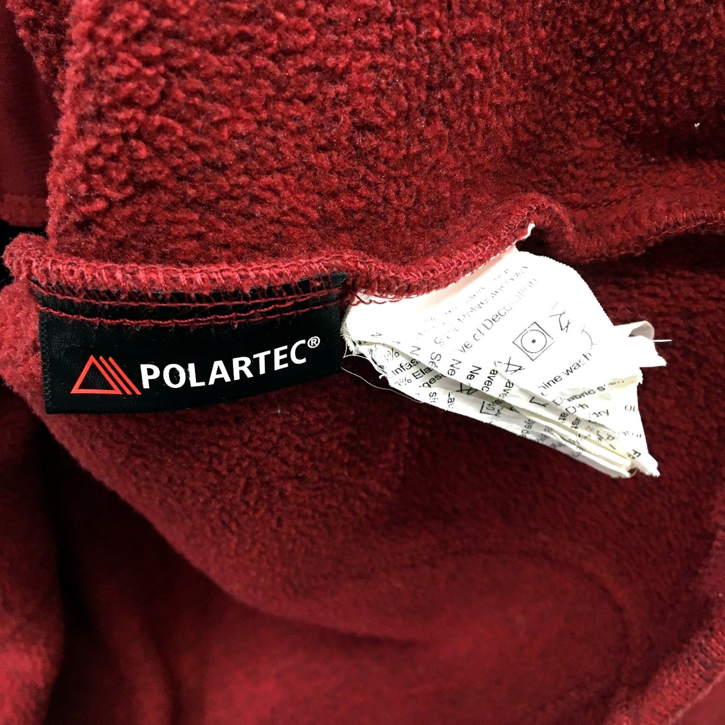 Kathmandu Mens Pullover Fleece Knit Jacket Recycled Polyester Burgundy Size XL