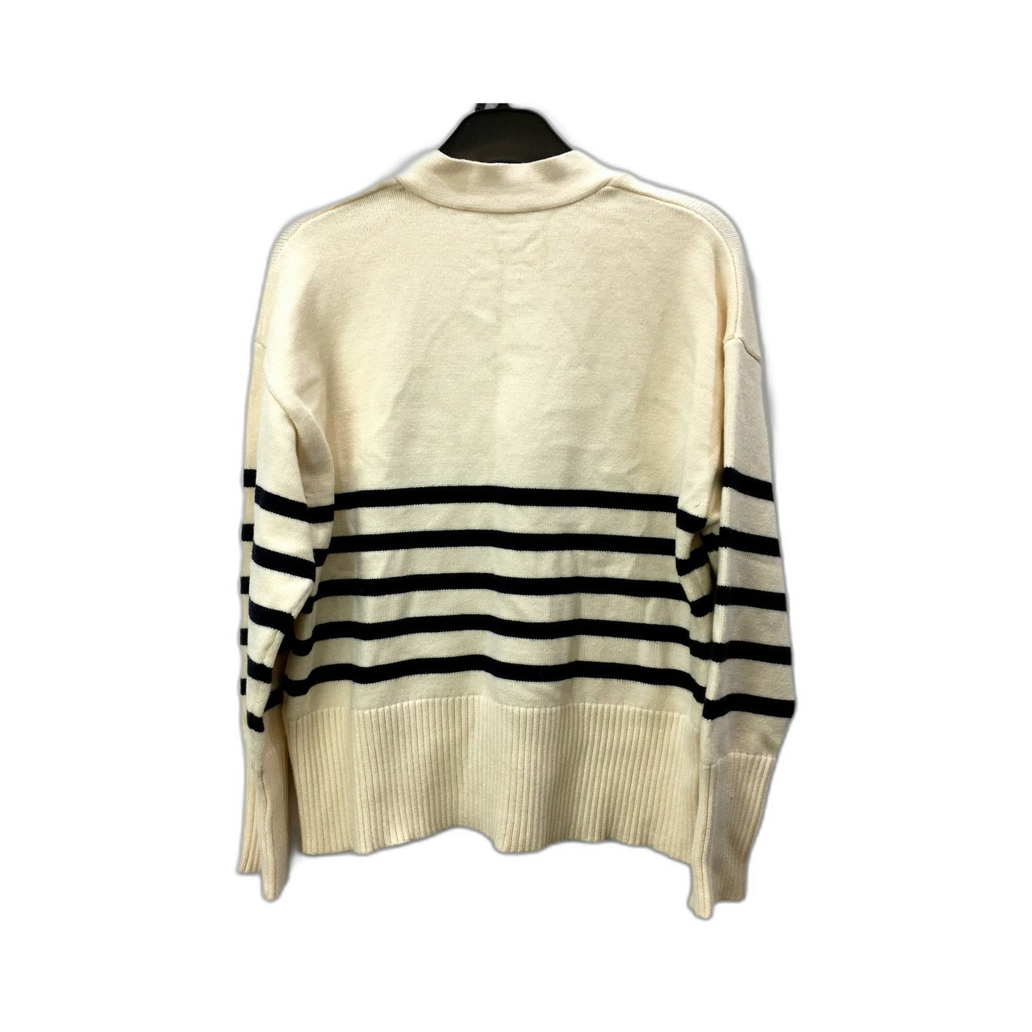 Zara Womens Striped Cardigan Sweater - Soft Comfortable Cream XS NEW