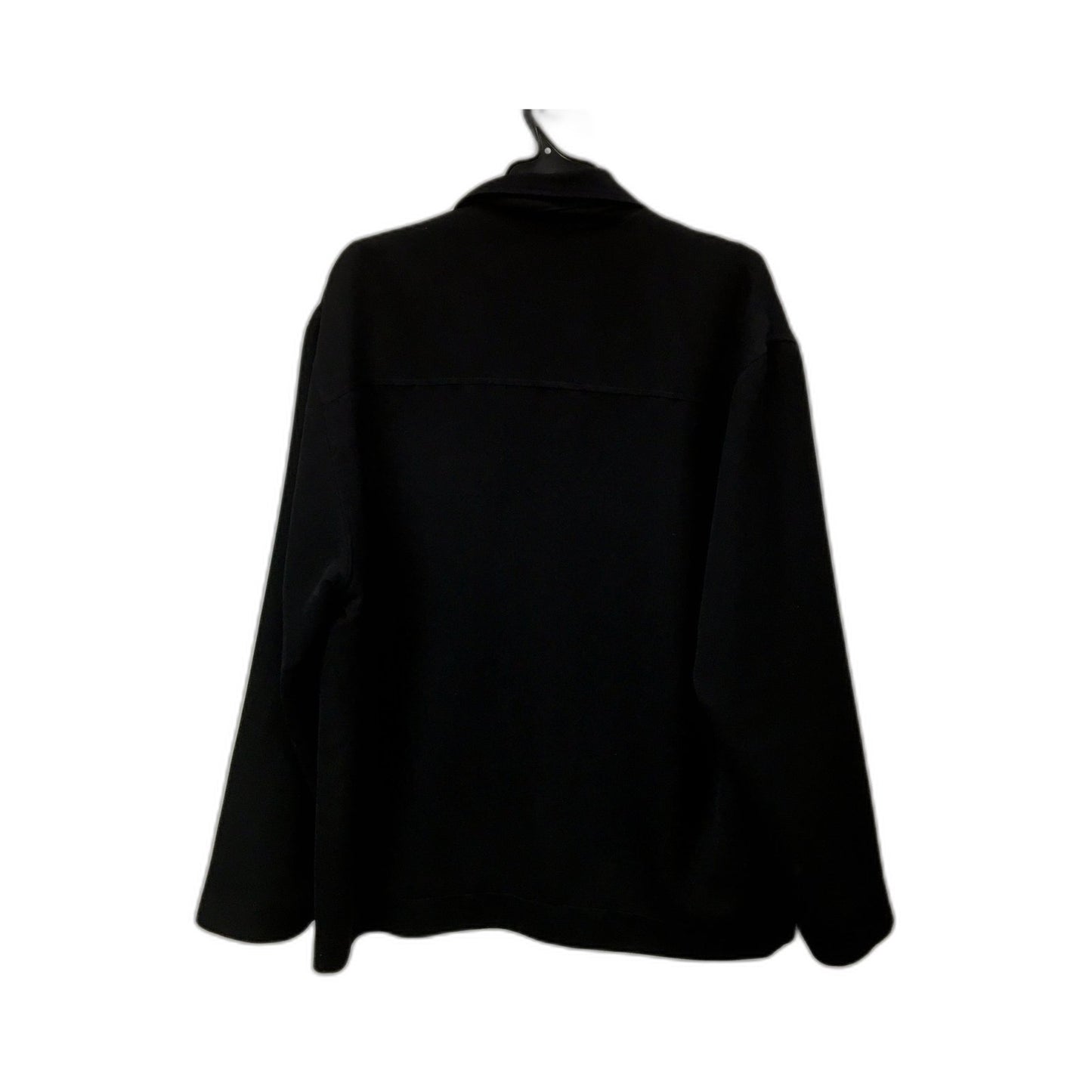 Tarocash Mens Collared Zip-Up Jacket in Black - Comfortable Fit Size M