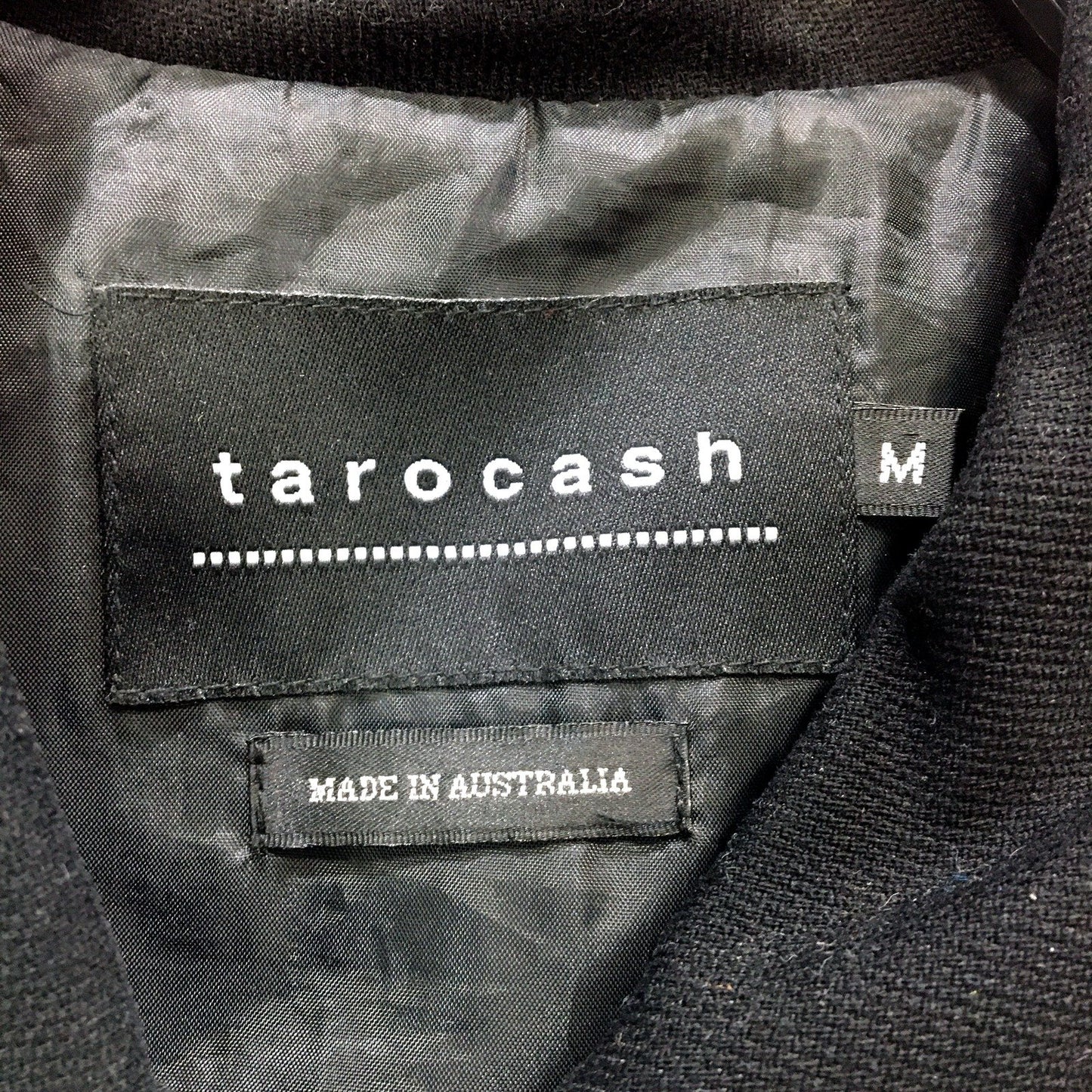 Tarocash Mens Collared Zip-Up Jacket in Black - Comfortable Fit Size M