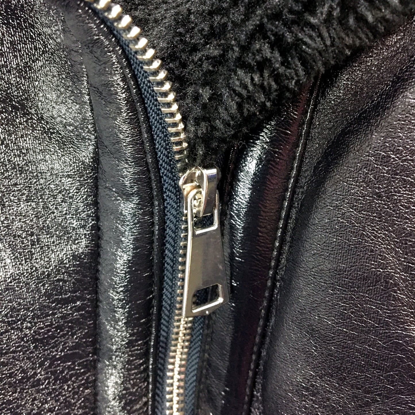Dorothy Perkins Womens Faux Leather Moto Jacket Asymmetric Zip Black Size 12