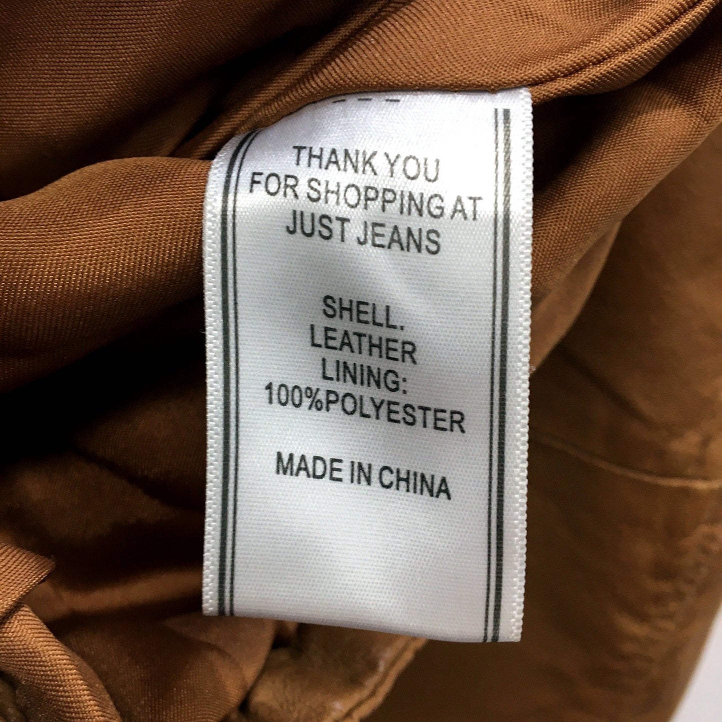 Just Jeans Leather Jacket Womens Leather Moto Jacket in Brown, Size 6