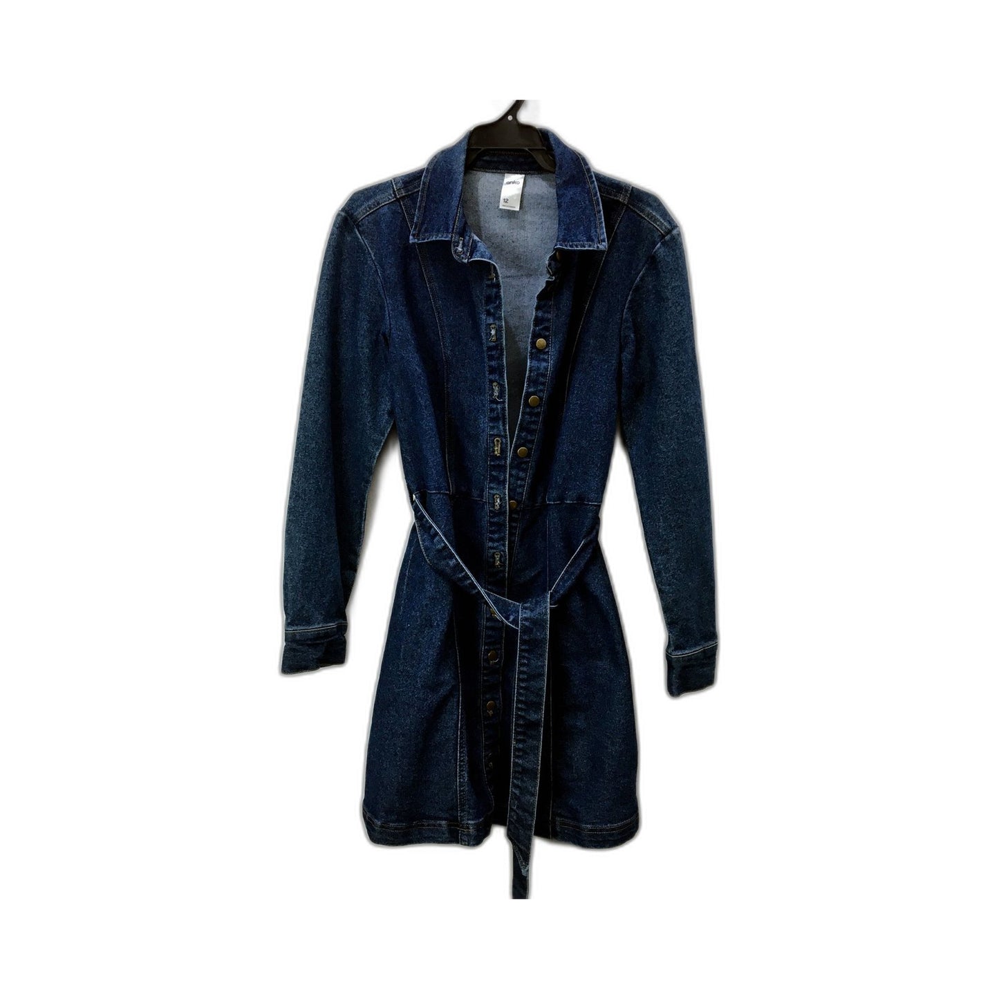 Anko Womens Faded Dark Blue Denim Jacket for Size 12